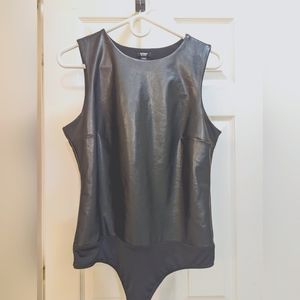 Faux Leather Bodysuit